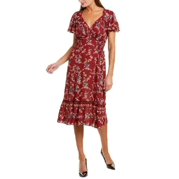 Max Studio Flounce Midi Dress - Picture 1 of 16